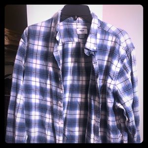 Old Navy Blue & white flannel